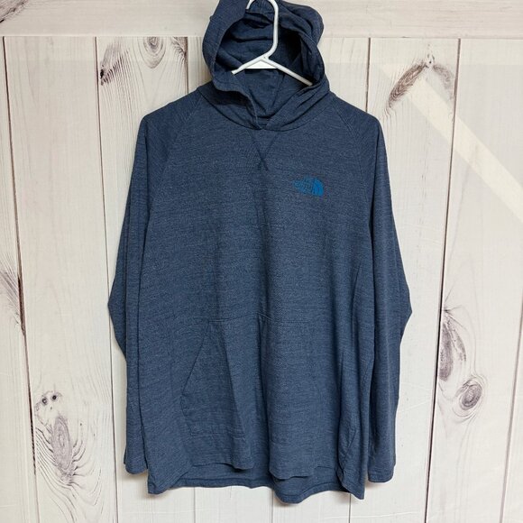 The North Face Men’s Hooded Heavyweight Tee XL Heather Blue EUC - Picture 1 of 9